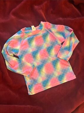 Girls UV Swim Shirt Holographic Mermaid - size 5-6 years